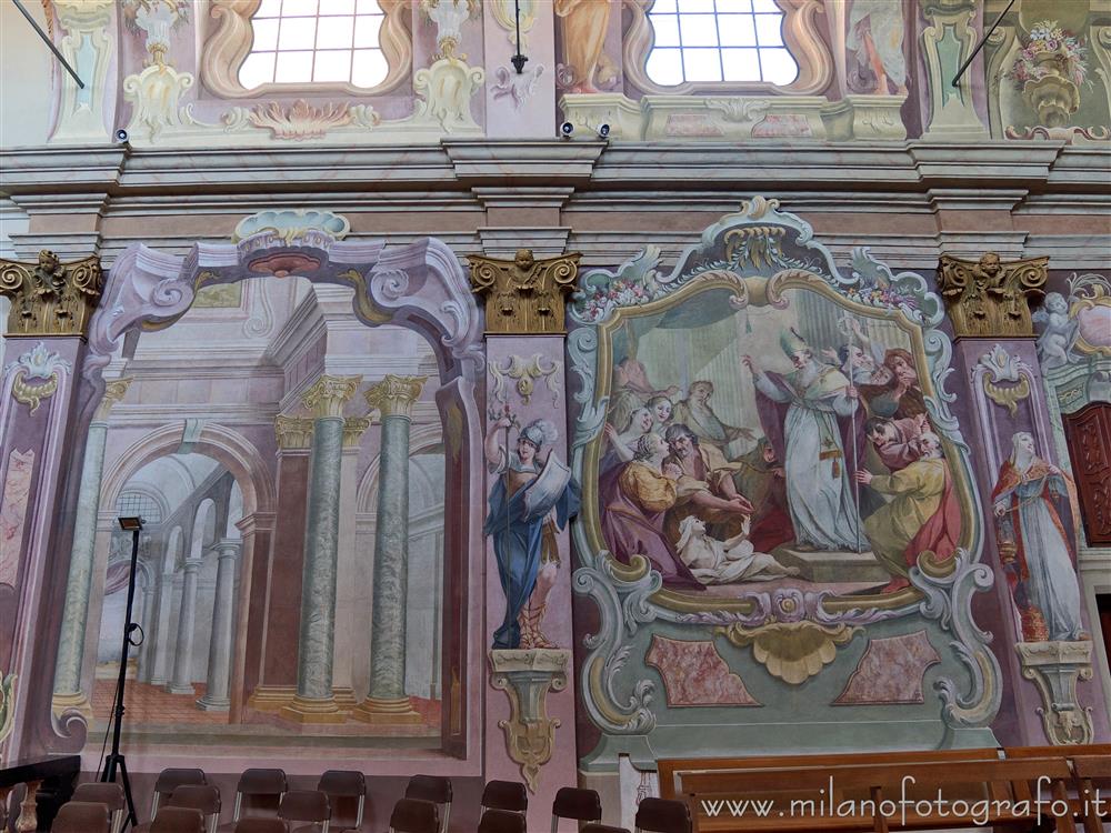 Sesto Calende (Varese, Italy) - Left wall of the central apse of the Abbey of San Donato